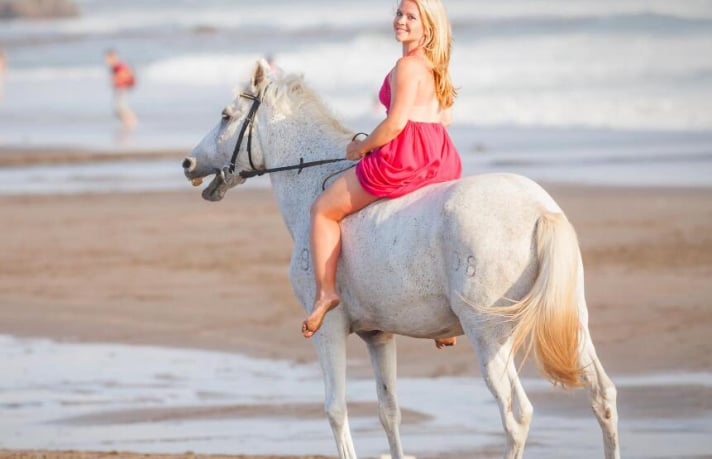 Horseback Riding Along the Shore